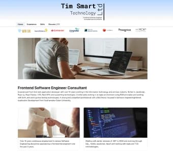 Screenshot of the Tim Smart Technology website