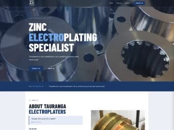 Screenshot of the Tauranga Electroplaters website